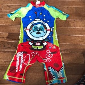 COPY - Boys one piece swim rash guard